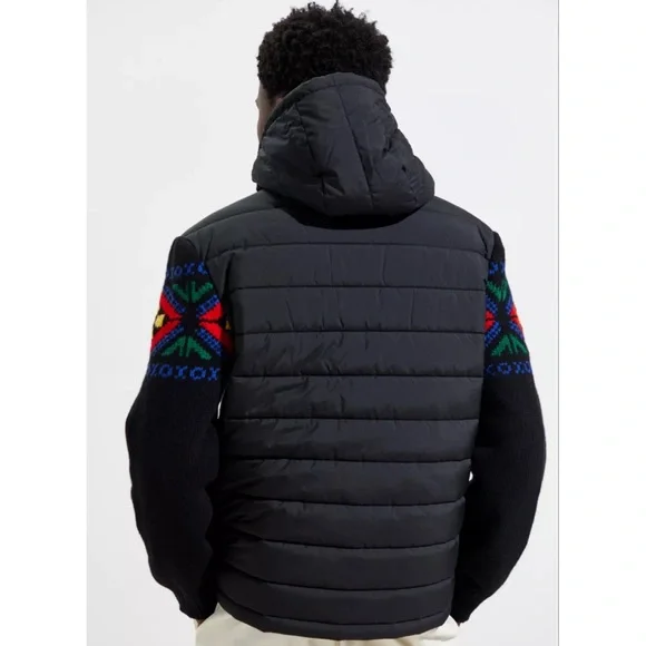 NWT Polo Ralph Lauren Hybrid Hooded Sweater in Holiday Multicolor - Picture 5 of 14